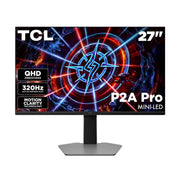 TCL 27P2A Pro 27in QHD Mini-LED Gaming Monitor, 320Hz Refresh Rate, HDR800 Brightness, 1ms GTG Response, AMD FreeSync Premium, Adjustable Stand, VESA Mount Compatible