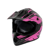 Raider GX4 Youth Motocross Helmet, Lightweight Thermoplastic Shell, Integrated Ventilation, Adjustable Visor, Pink, Medium, 2181314