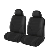 Auto Drive SC534455 Full Faux Leather Seat Covers - 2 Pack - Black, Universal Fit