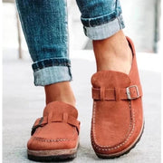 Women's Suede Buckle Mules - Durable Cork Sole | Black & Beige Options | All-Day Comfort, Timeless Style, Wear-Resistant | Ideal for Casual/Daily/Office/Seasonal Outfits