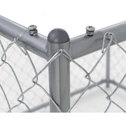 Lucky Dog 4'H x 5'W x 10'L/4'H x 8'W x 6.5'L Boxed Kennel Chain Link