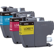 Brother LC402 3-Pack Standard Yield Ink Cartridges, Cyan, Magenta, Yellow