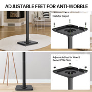 USX MOUNT Speaker Stand, Height Adjustable 32.44-42.44 in, Steel Metal, Black, Supports Up to 11 lb, Pair, WAS501