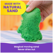Spin Master Kinetic Sand SquishPizza Playset with 1lb Multicolored Sand, 5 Tools, Portable Pizza Oven Case