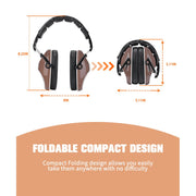Zohan Kids Noise Canceling Headphones Adjustable Brown Earmuffs 28dB SNR 032