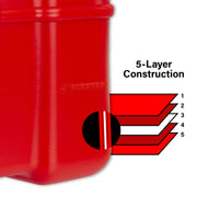 Scepter 8668 12-Gallon Rectangular Portable Fuel Tank, Red