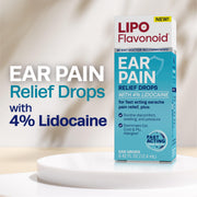 Bridges Consumer Healthcare Lipo Flavonoid Ear Pain Drops with 4% Lidocaine, Fast-Acting Earache Relief, 0.42 fl oz