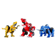 MGA Entertainment Armorsaurs Evolver Blaze 2-in-1 Transforming Yellow Raptor to Vehicle Toy, Multi-Step Conversion, Ages 6+, 7.2 in