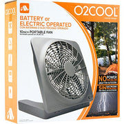 O2COOL FD10101A 10-Inch Portable Fan with AC Adapter Dual Power sources