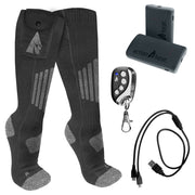 ActionHeat AH-SK-3V-C-S-M Cotton 3.7V Rechargeable Heated Socks 2.0 with Remote - S/M