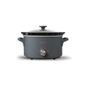 Crock-Pot Manual 4-Quart Slow Cooker with Oven-Safe Removable Stoneware, Mussel Gray, 2216651