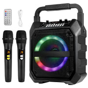 Seenda Karaoke Machine with 2 Wireless Microphones, Bluetooth Speaker, and Portable PA System