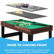 Best Choice Products 10-in-1 Combo Game Table Set, 2x4 ft, Walnut