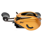 Lew's Fishing Custom Pro Baitcast Fishing Reel, 7.5:1 Gear Ratio, Aluminum Frame and Sideplate, ParaMag ITB Brake, Carbon Fiber Drag, Gold/Black, Right-Hand Retrieve, CPB1SHG3