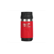 Milwaukee PACKOUT 12oz Insulated Beverage Bottle with Sip Lid, Red, Stainless Steel, Double Wall Vacuum Insulation, 48-22-8391R