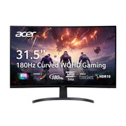 Acer Nitro 31.5 Inch Curved WQHD 2560 x 1440 VA Gaming Monitor, 1500R, 180Hz, 1ms VRB, AMD FreeSync Premium, DisplayPort 1.4, Dual HDMI 2.0, Tilt Adjustable, Black Red