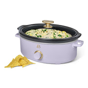 Beautiful 29251 2.5 Qt Dip and Serve Manual Slow Cooker, Lavender, 3 Heat Settings, Dishwasher Safe