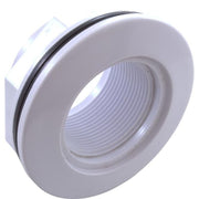 Custom Molded Products Wall Fitting, Vinyl Fiberglass, 1.5 in FPT, 2-3/8 in Hose Size, 3-1/2 in Flange Diameter, White with Nut, 25550-000-000