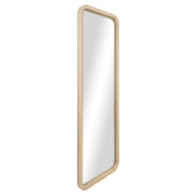 Mainstays Floor Mirror, 17x53 Inch Rounded Edge Rectangular, Lightwood Grain Finish