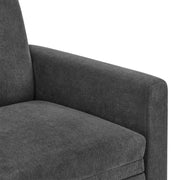 Mainstays 73in Storage Futon with Hidden Under-Seat Storage, Manual Reclining Seat Back, Charcoal, Twin Size MS2632758696R01