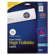 Avery 8293 White Round High Visibility Labels