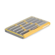 Plano EDGE 3700 Premium Thin Fishing Tackle Utility Box, Clear Yellow, Waterproof, Rust-Resistant, 14 in x 9 in x 1.38 in PLASE371