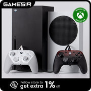 GameSir G7 Pro Wired Video Game Controller with Hall Effect Analog Triggers, 1000Hz Polling Rate, 6-Axis Gyro, Tri-Mode Connectivity, White