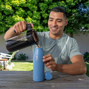 Takeya Glass Cold Brew Coffee Maker, Airtight Pitcher, 1 Quart, Black Lid and Handle, 10317