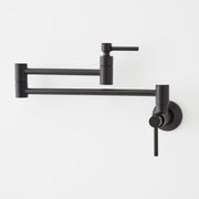 Signature Hardware SH349721MB 955096 Modern Retractable 4.8 GPM Wall-Mounted Single Hole Pot Filler - Matte Black