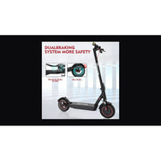EVERCROSS EV10K PRO-W Electric Scooter Adult 10 Solid Tires 500w Motor up to 19 MPH & 22 Miles Dual Shock Absorption Folding Electric Scooter for Adult Commute