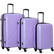 Travelhouse TH1065LP 3 Piece Hardside Luggage Set with TSA Lock Spinner Wheels, Light Purple