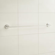 Signature Hardware Drea 24 in. Wall Mounted Towel Bar, Corrosion-Resistant Brushed Gold Finish, Sleek Rectangular Design