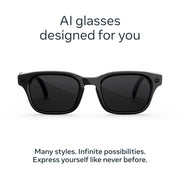Meta SK-1001886-01 Adventurer Classic Black AI Smart Glasses with Adaptive Transitions Grey Lenses, Built-In Voice Assistant, Hands-Free Camera, Open-Ear Speakers