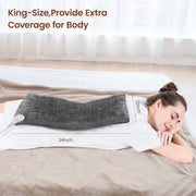 RENPHO Heating Pad for Back Pain Relief and Period Cramps, 12 x 24 in, Gray, 10 Heat Settings, Auto Shut-Off R-U005