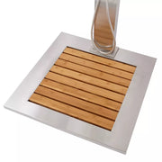 Signature Hardware SH413240 Abner Outdoor Stainless Steel Shower Panel with Bamboo Tray