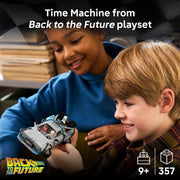 LEGO Speed Champions Time Machine from Back to the Future, Dual Build Modes, 357 Pieces, Includes Doc Brown and Marty McFly Minifigures, Ages 9+, Model 77256