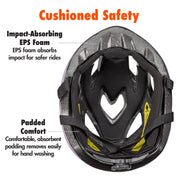 Ozark Trail Kids Bike Helmet, Adjustable XS Size, Lightweight with Extended Rear Coverage and 11 Vents, Purple, Ages 3+