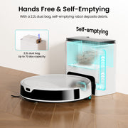 Lefant M350L Robot Vacuum and Mop, 8000Pa Suction, 2-in-1 Vacuum and Mop System, 70-Day Self-Emptying Station, 360 LiDAR Navigation, Smart Obstacle Avoidance, Multi-Floor Mapping, 180 Min Runtime, HEPA Filter