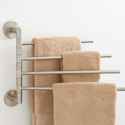 Signature Hardware 022325-4-BN Colvin Quadruple Swing Arm Towel Bar - Brushed Nickel