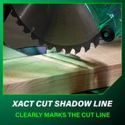 Metabo HPT 10-Inch Single Bevel Compound Miter Saw, 15-Amp Motor, Xact Cut Shadow Line, Adjustable Bevel 0-45, Miter 0-52, 40T TCT Blade, Lightweight 24 lbs, C10FCG2