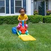 Dash & Stow Step2 Dash and Stow Plastic Roller Coaster Ride-On for Kids Ages 1.5 to 5 Years, 9-Foot Track, Compact Storage, Durable Plastic