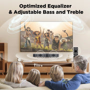 VEAT00L S30 2.1ch Sound Bars for Smart TV with Subwoofer, Black