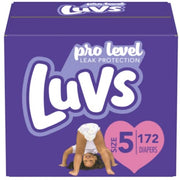 Luvs Pro Level Leak Protection Diapers, Size 5 -172 ct.