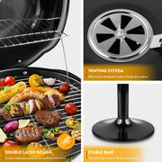 Techwood 1500W Indoor Smokeless Electric Grill and Griddle Set, Nonstick Plates, 6-Level Temperature Control, Turbo Smoke Extractor, Tempered Glass Lid, Red