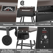 PARGRILL PA24001AW Wood Pellet Grill & Smoker, 467 Sq.In, with Electric BBQ Grill and Cover