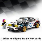LEGO Speed Champions BMW M3 (E30) Building Toy, 358 Pieces, Detailed Motorsport Model with Driver Minifigure, Ages 9+, 6.5 in Long, 6588765