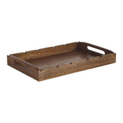 My Texas House Decorative Tray, Natural Mango Wood, Rectangular 18 x 12 in, Brown, Farmhouse Style, MG3-TRY-1812-WD-BROWN