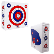 Black Hole Targets 7 Inch Foam Archery Target, Four-Sided Shooting Design, Lightweight, Portable, White