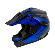 Raider GX4 Youth Motocross Helmet, Lightweight Thermoplastic Shell, Integrated Ventilation, Blue, Large, 2181115