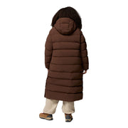 Columbia Women's Amaze Puff Long Hooded Down Outerwear Coat, Tobacco Brown, Medium, 650 Fill Power, Water Repellent, Quilted, 213489